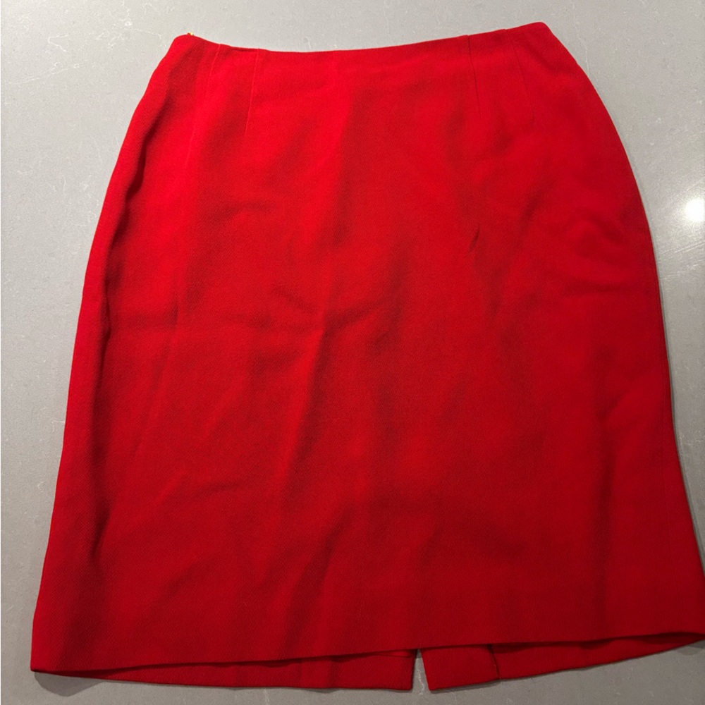 Emanuel Ungaro Vibrant Red Pencil Skirt